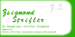 zsigmond strifler business card